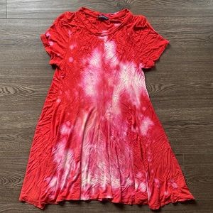 Red Tie-dye Dress